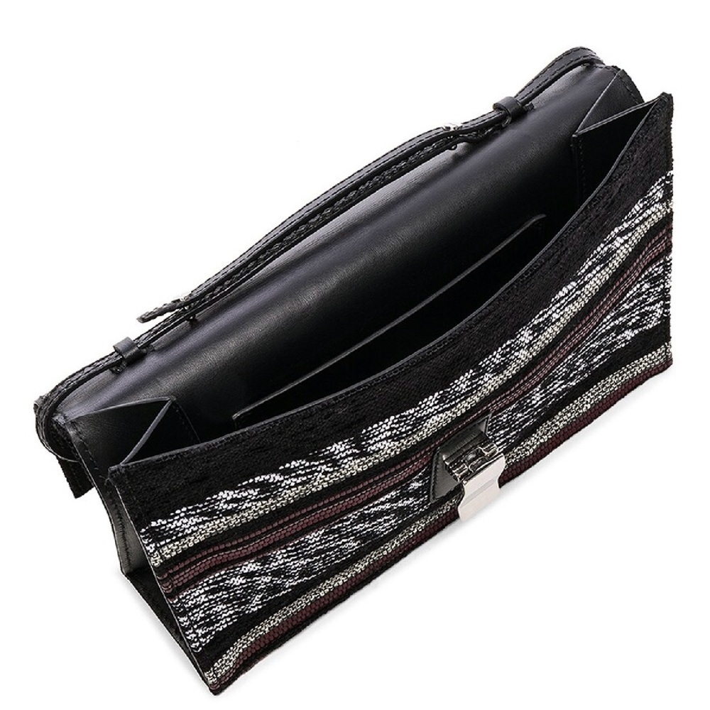 PROENZA SCHOULER Small Mixed Woven Black/Red Multicolor Lunch Bag NWOT​​​​ - Picture 5 of 14